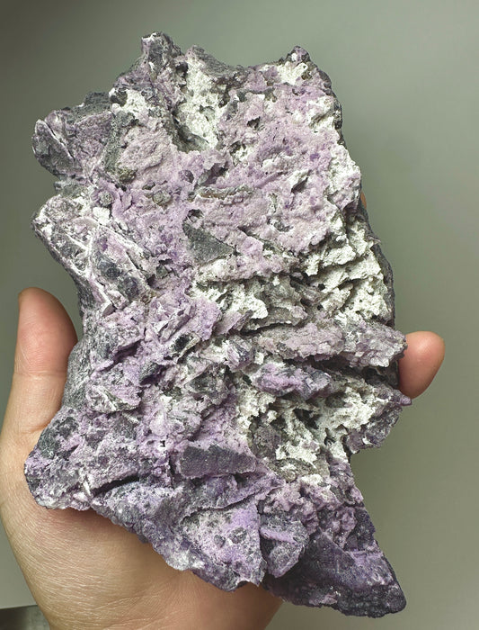 Henan Purple Fluorite “Snow Scene” Specimen – Natural Mineral Crystal