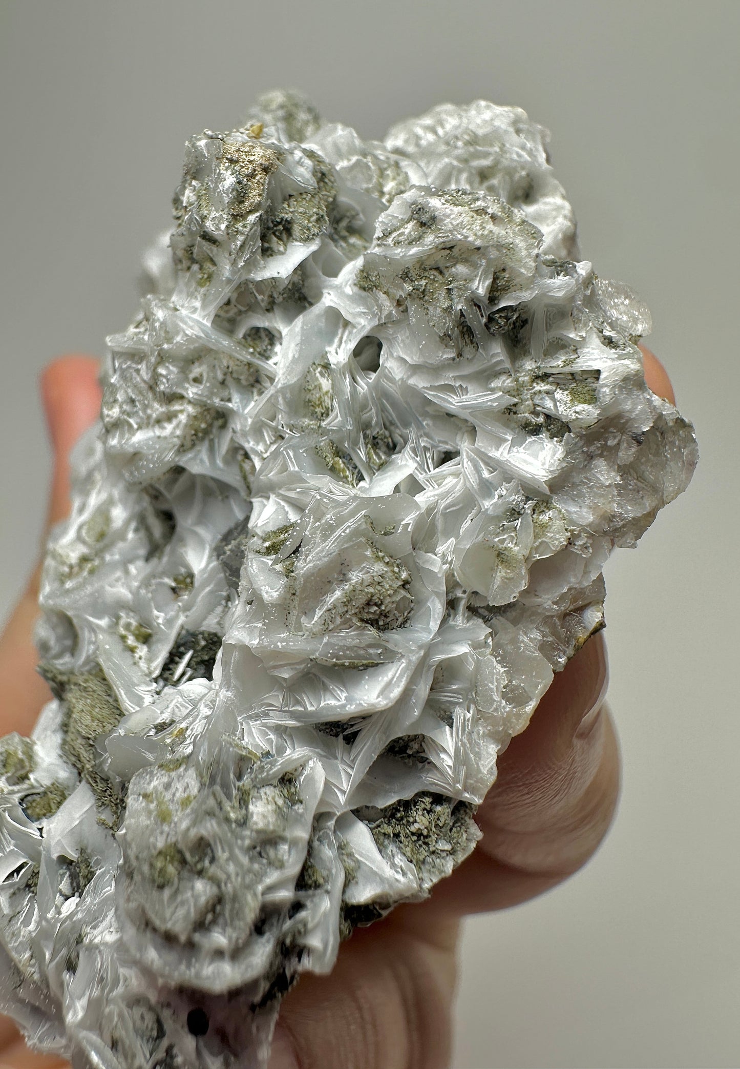 Inner Mongolia Calcite with Andradite Garnet & Green Chlorite – Natural Crystal Mineral Specimen from China