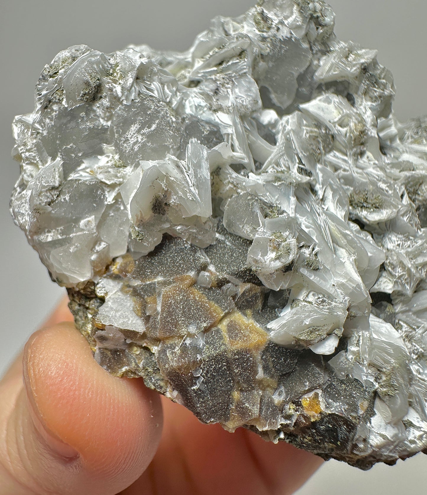 Inner Mongolia Calcite with Andradite Garnet & Green Chlorite – Natural Crystal Mineral Specimen from China