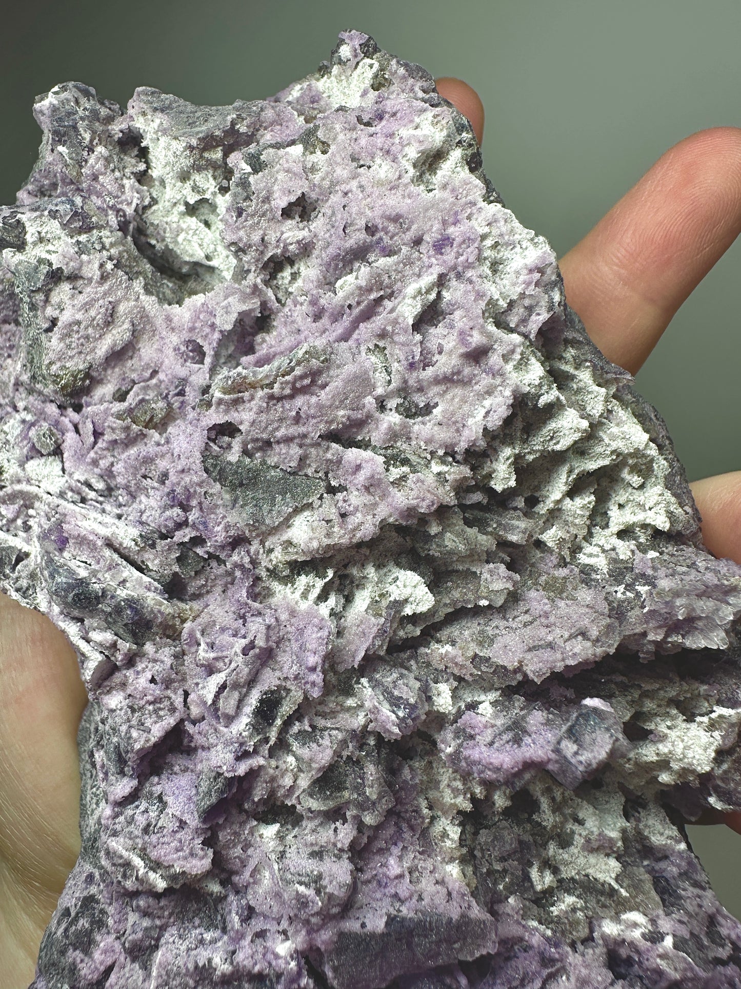 Henan Purple Fluorite “Snow Scene” Specimen – Natural Mineral Crystal
