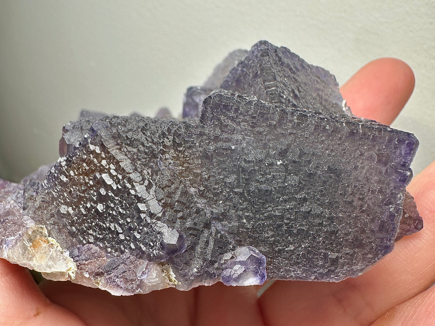 Fujian Matrix Fluorite QR Code Crystal – Unique Collectible Mineral Specimen, Natural Fluorite Display, Home Decor, Gift for Crystal Lovers