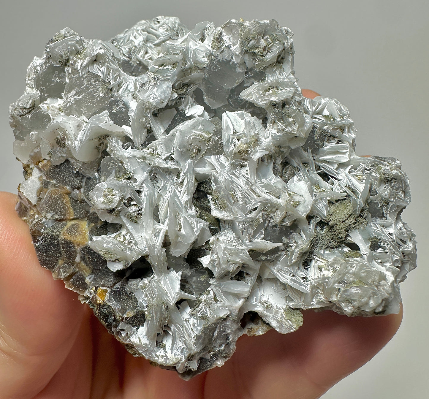 Inner Mongolia Calcite with Andradite Garnet & Green Chlorite – Natural Crystal Mineral Specimen from China