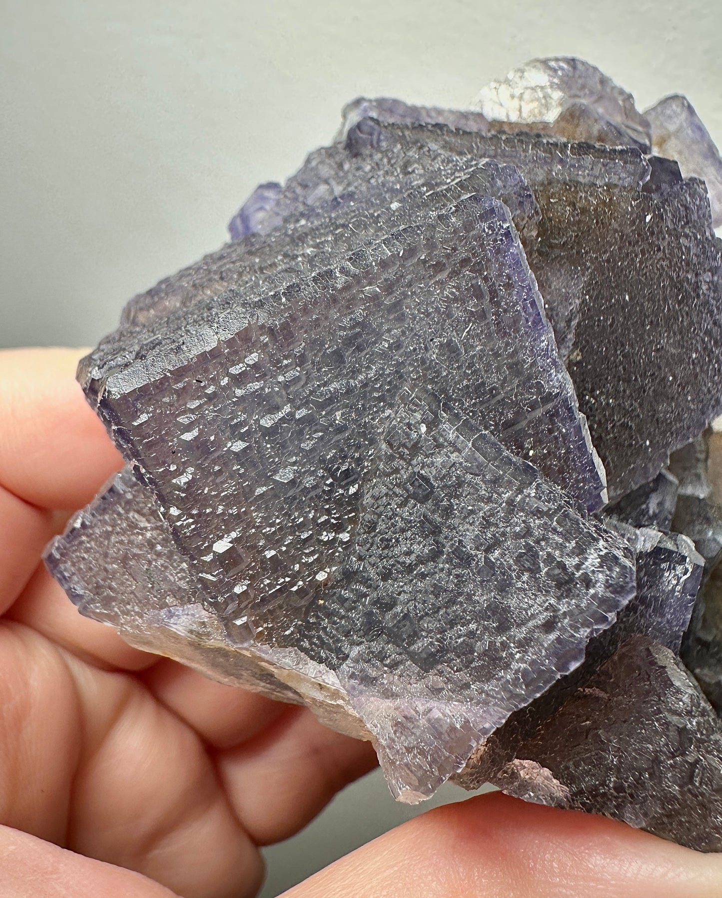 Fujian Matrix Fluorite QR Code Crystal – Unique Collectible Mineral Specimen, Natural Fluorite Display, Home Decor, Gift for Crystal Lovers