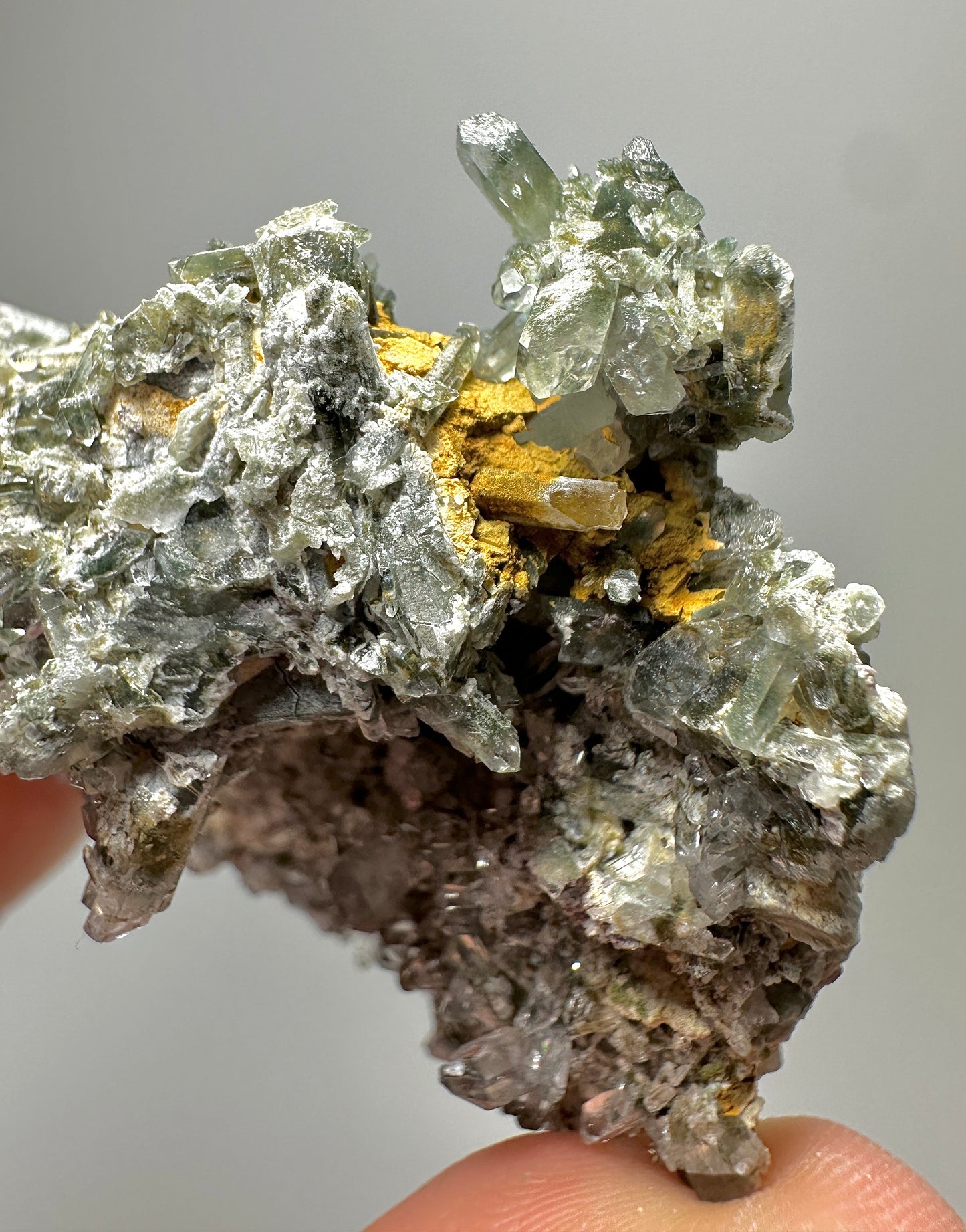 Green Phantom Quartz Crystal Cluster from Jinkouhe China | Natural Chlorite Included Quartz Mineral Specimen