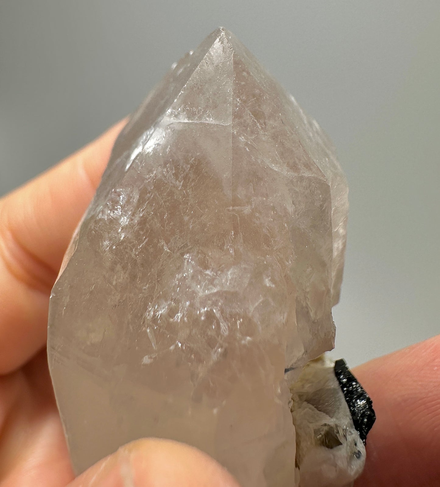 Rare Pakistan Quartz with Black Tourmaline, Feldspar, Mica and Blue Tourmaline Inclusions – Natural Mineral Specimen for Collectors