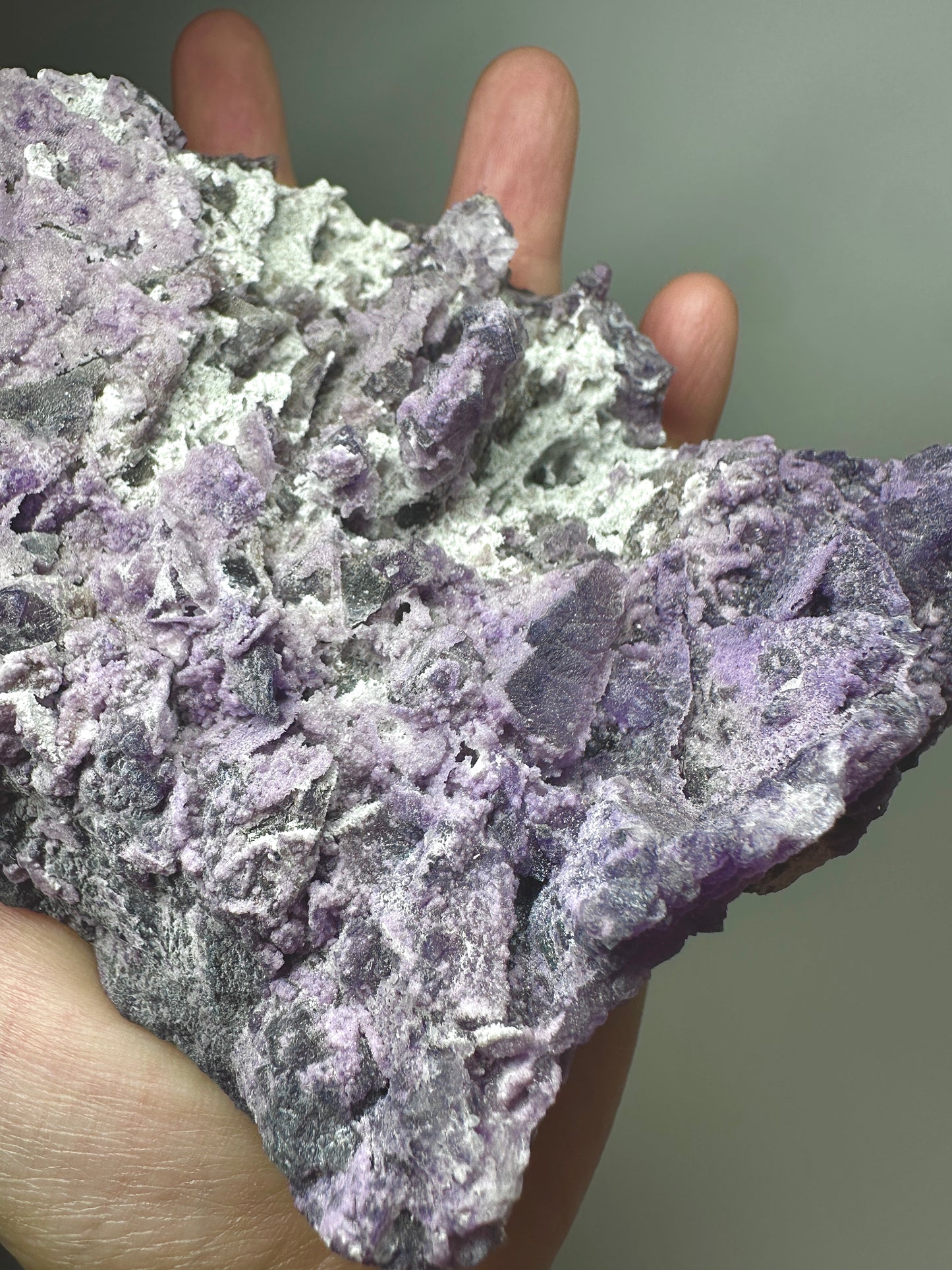 Henan Purple Fluorite “Snow Scene” Specimen – Natural Mineral Crystal