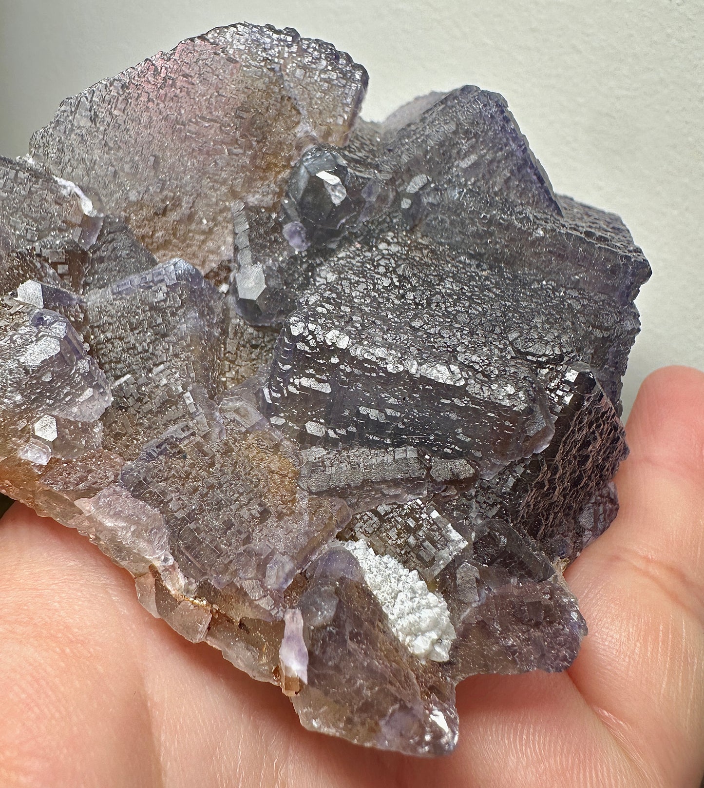 Fujian Matrix Fluorite QR Code Crystal – Unique Collectible Mineral Specimen, Natural Fluorite Display, Home Decor, Gift for Crystal Lovers