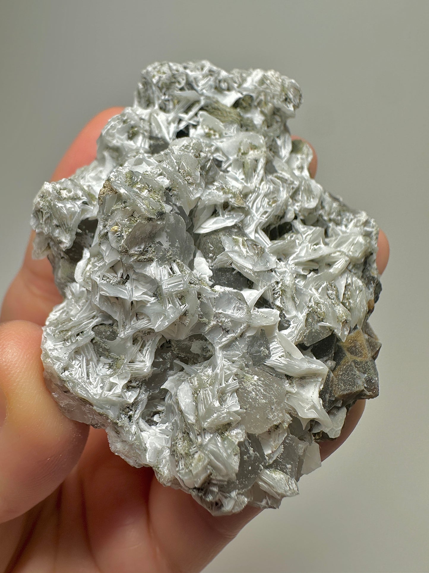 Inner Mongolia Calcite with Andradite Garnet & Green Chlorite – Natural Crystal Mineral Specimen from China