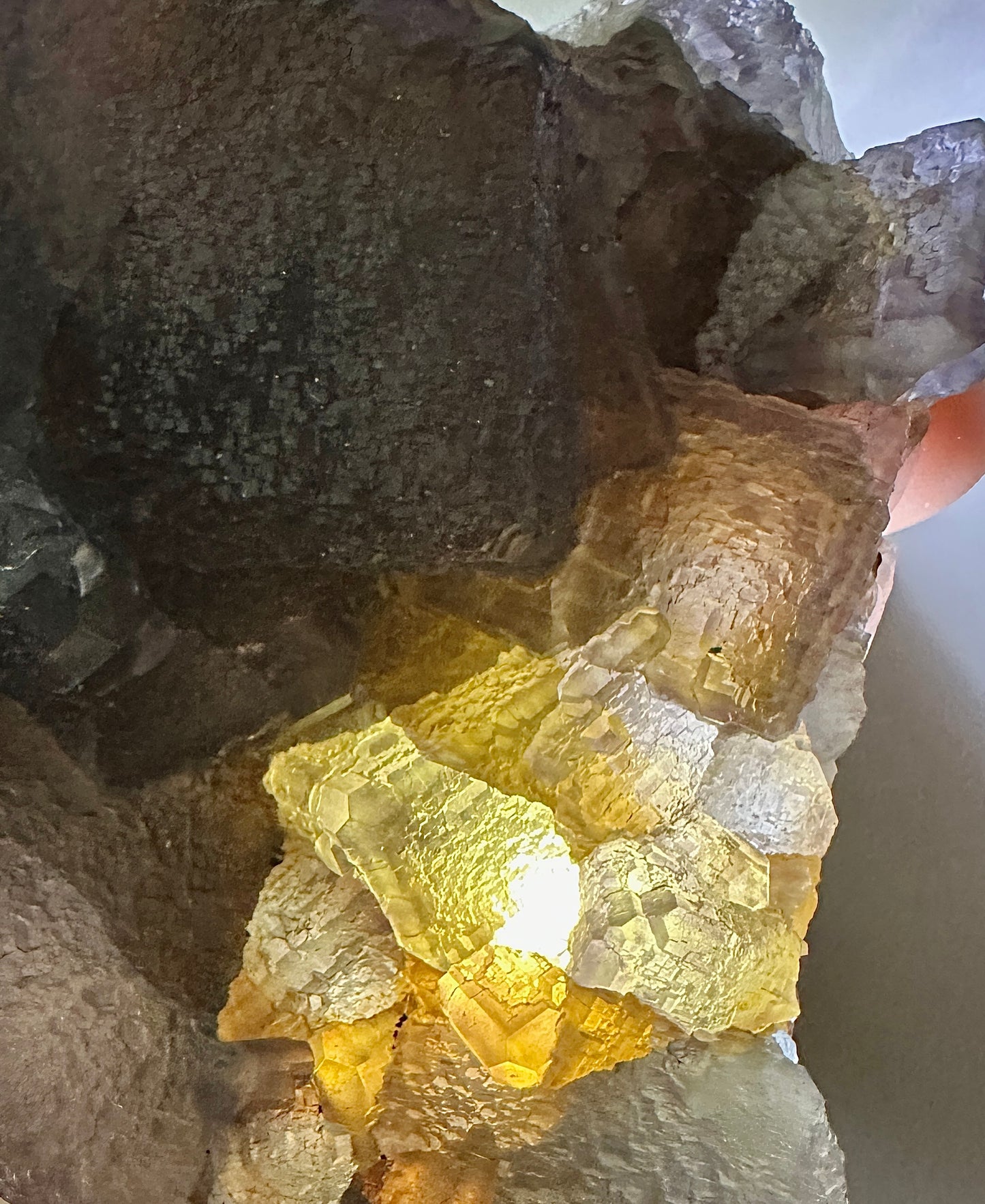 Fujian Matrix Fluorite QR Code Crystal – Unique Collectible Mineral Specimen, Natural Fluorite Display, Home Decor, Gift for Crystal Lovers