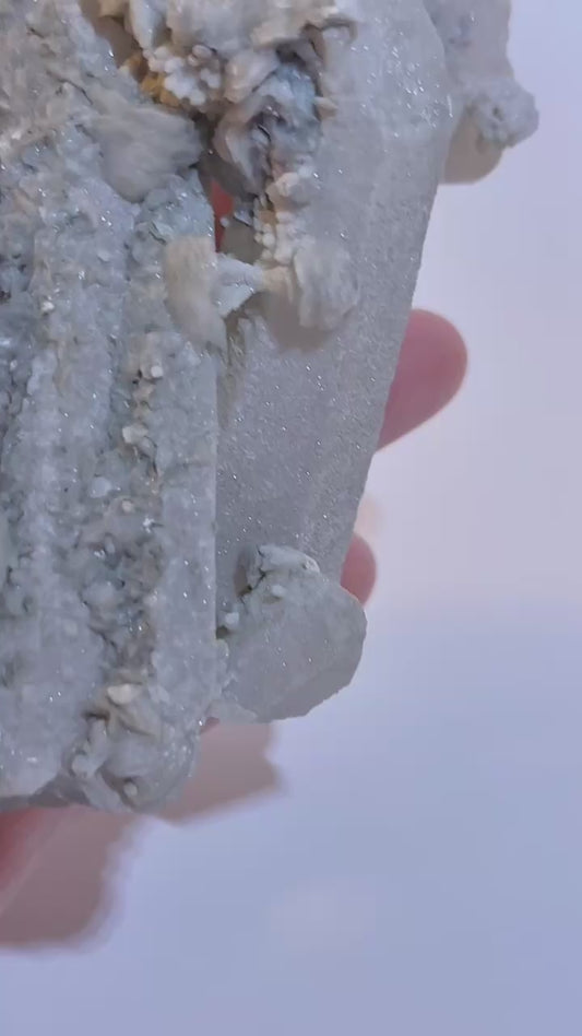 Inner Mongolia Quartz Crystal Point with Chlorite & Calcite – Natural Mineral Specimen