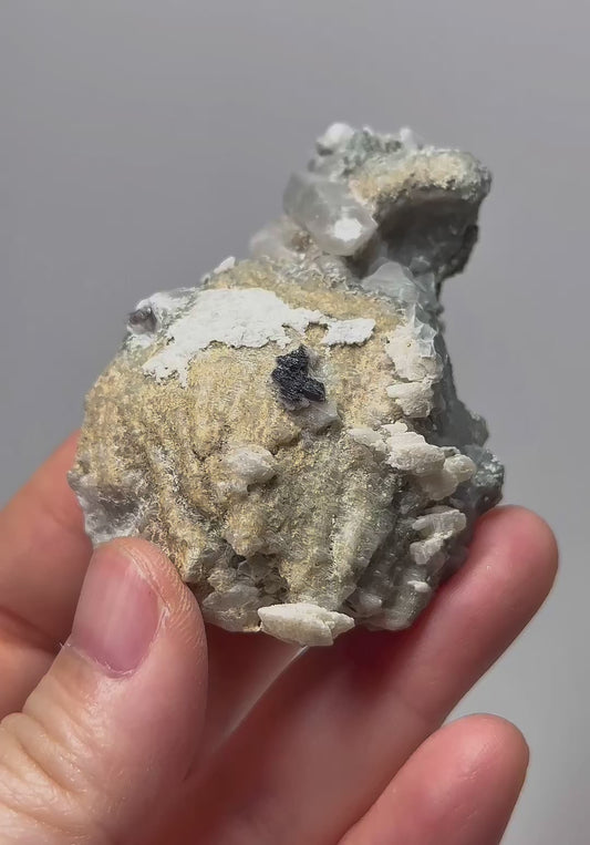 Inner Mongolia High Temperature Quartz Crystal with Chlorite-Calcite – Rare Natural Chinese Mineral Specimen for Collectors and Display